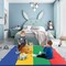 2 Inch Thick Folding Exercise Mat 120 x 48 Gym Mat EPE Foam Padding PU Leather Surface with Carry Handles Hook Loop Connection for Training Use